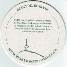 Pivní tácek Ostravice č.1070 - rub