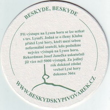 Pivní tácek Ostravice č.1083 - rub