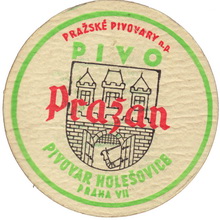 Pivní tácek Praha č.1678 - líc
