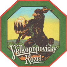 Pivní tácek Velké Popovice č.1792 - líc