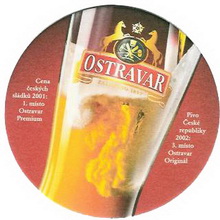 Pivní tácek Ostrava č.445 - líc
