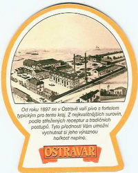 Pivní tácek Ostrava č.451 - rub