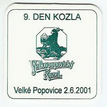 Pivní tácek Velké Popovice č.618 - líc