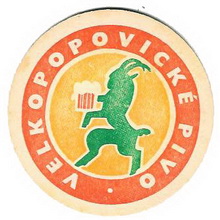 Pivní tácek Velké Popovice č.625 - líc