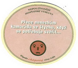 Pivní tácek Velké Popovice č.639 - rub