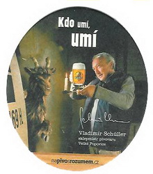 Pivní tácek Velké Popovice č.731 - rub