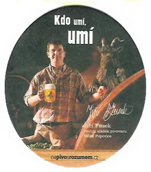 Pivní tácek Velké Popovice č.732 - rub