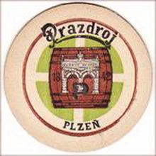Pivní tácek Plzeň č.1002 - líc