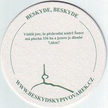 Pivní tácek Ostravice č.1087 - rub