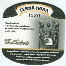Pivní tácek Černá Hora č.109 - rub