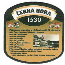 Pivní tácek Černá Hora č.110 - rub