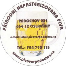 Pivní tácek Padochov č.1200 - rub