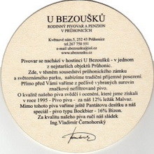 Pivní tácek Průhonice č.1220 - rub