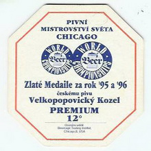 Pivní tácek Velké Popovice č.1792 - rub
