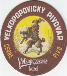 Pivní tácek Velké Popovice č.1932 - líc
