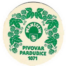 Pivní tácek Pardubice č.259 - líc