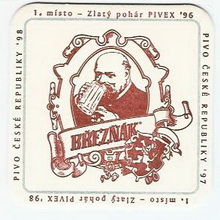Pivní tácek Velké Březno č.335 - líc