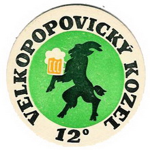 Pivní tácek Velké Popovice č.626 - líc