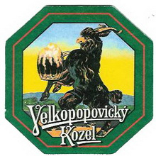 Pivní tácek Velké Popovice č.633 - rub