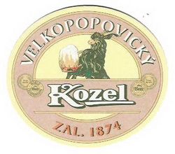 Pivní tácek Velké Popovice č.641 - líc