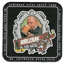 Pivní tácek Velké Březno č.672 - líc