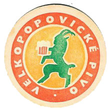 Pivní tácek Velké Popovice č.730 - líc