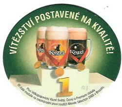 Pivní tácek Velké Popovice č.741 - rub