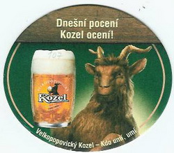 Pivní tácek Velké Popovice č.744 - rub