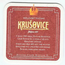 Pivní tácek Krušovice č.816 - rub