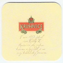 Pivní tácek Krušovice č.821 - rub
